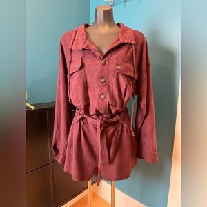 PURPLE free people shirts romper jumpsuit